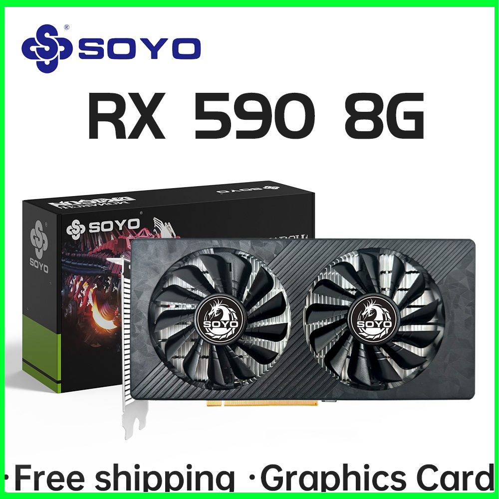 SOYO AMD RX 590 8GB ビデオゲーム用グラフ - Rtx 3070 8Gb Graphics Card のレビューと価格